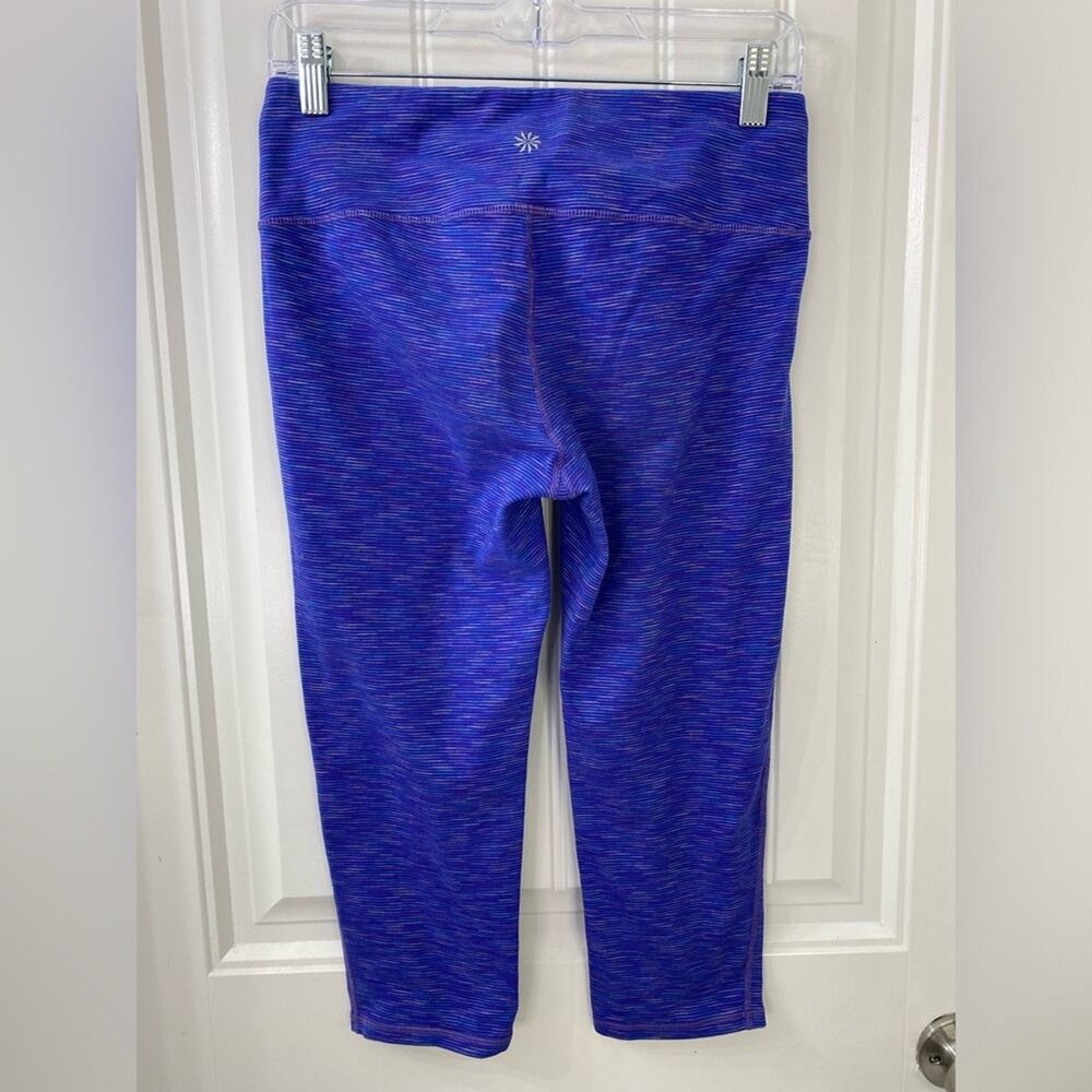 Athleta Energy Chaturanga Capri Cropped Legging Space Dye Blue Size Medium - Picture 3 of 7